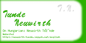 tunde neuwirth business card